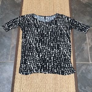 Black and cream top.